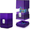 Sooez Deck Card Box for MTG with Dice Storage, 100+ Deck Case Boulder, Perfect Deck Holder for MTG Commander, Purple