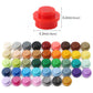 Feleph 2200Pcs Multicolored Round Plates 1X1 Building Blocks Moc 44 Colors Transparent Pieces Bricks Dots Bulk Studs Accessories