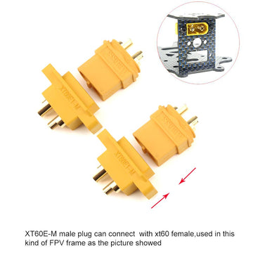 Sologood Amass 10 Pcs Xt60E-M Mountable Xt60 Male Plug Connector With Screws For Rc Models Multicopter … …