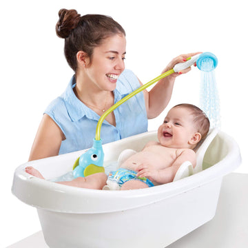 Yookidoo Baby Bath Shower Head - Elephant Water Pump With Trunk Spout Rinser - Control Water Flow From 2 Elephant Trunk Knobs For Maximum Fun In Tub Or Sink For Newborn Babies