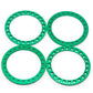 RCLIONS 4pcs Aluminum Replacement Wheel Rim Beadlock Ring for 1:10th RC Crawler Car 1.9'' RC Wheels/Rims (Green)