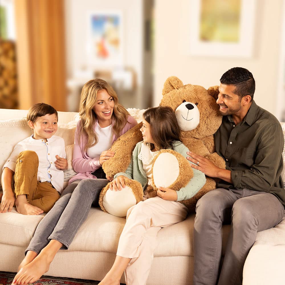 Vermont Teddy Bear Giant 4 FT Plush Toy - Soft Brown Stuffed Animal for Kids & Adults, Perfect Valentine's Day Gift