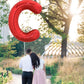 Toniful 40 Inch Large Bright Red Letter Balloons A-Z, Giant Jumbo Helium Foil Mylar Big Letter C Balloons For Birthday Party Ann