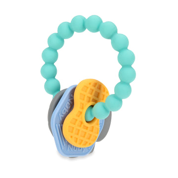 Nuby Chewy Charms Key Silicone Teether, Neutral, 1 Count (Pack Of 1)