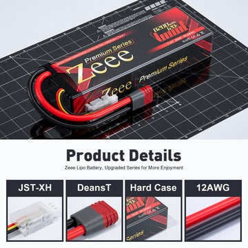 Zeee Premium Series 2S 8200mAh Lipo Battery 7.4V 120C Hard Case Batteries with Deans T Connector for RC Car Truck RC Truggy RC B
