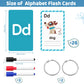 Besarme 26 Pcs Alphabet Flash Card 1-3 Abc Learning & Sight Words Flash Cards For Toddlers And Preschoolers Homeschool & Classro