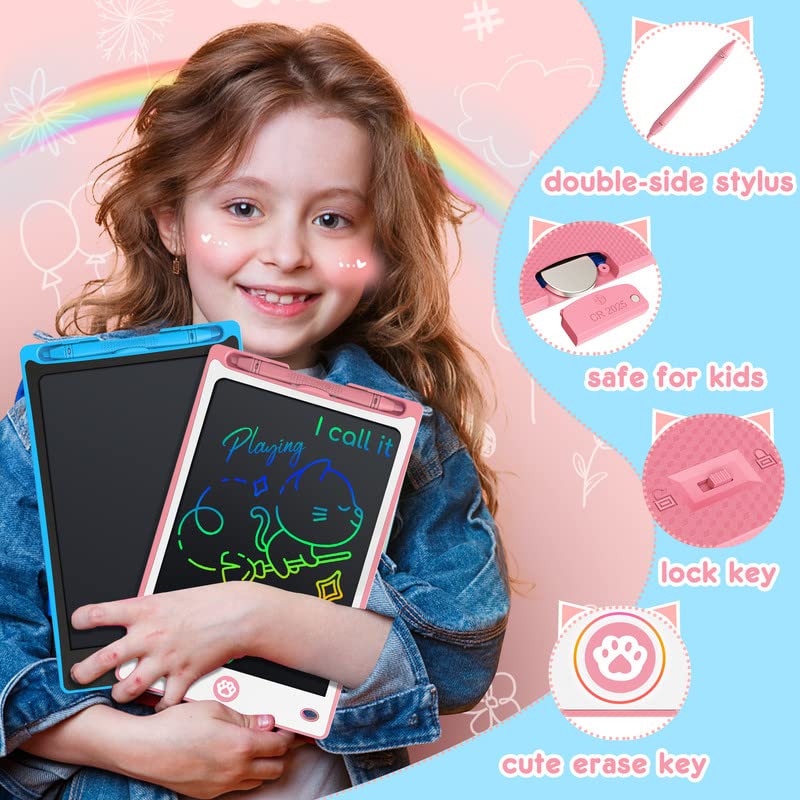 Hockvill LCD Writing Tablet for Kids 8.8 Inch, Toys for Girls Boys Drawing Pad for 3 4 5 6 7 Year Old Kid, Toddler Magnetic Dood
