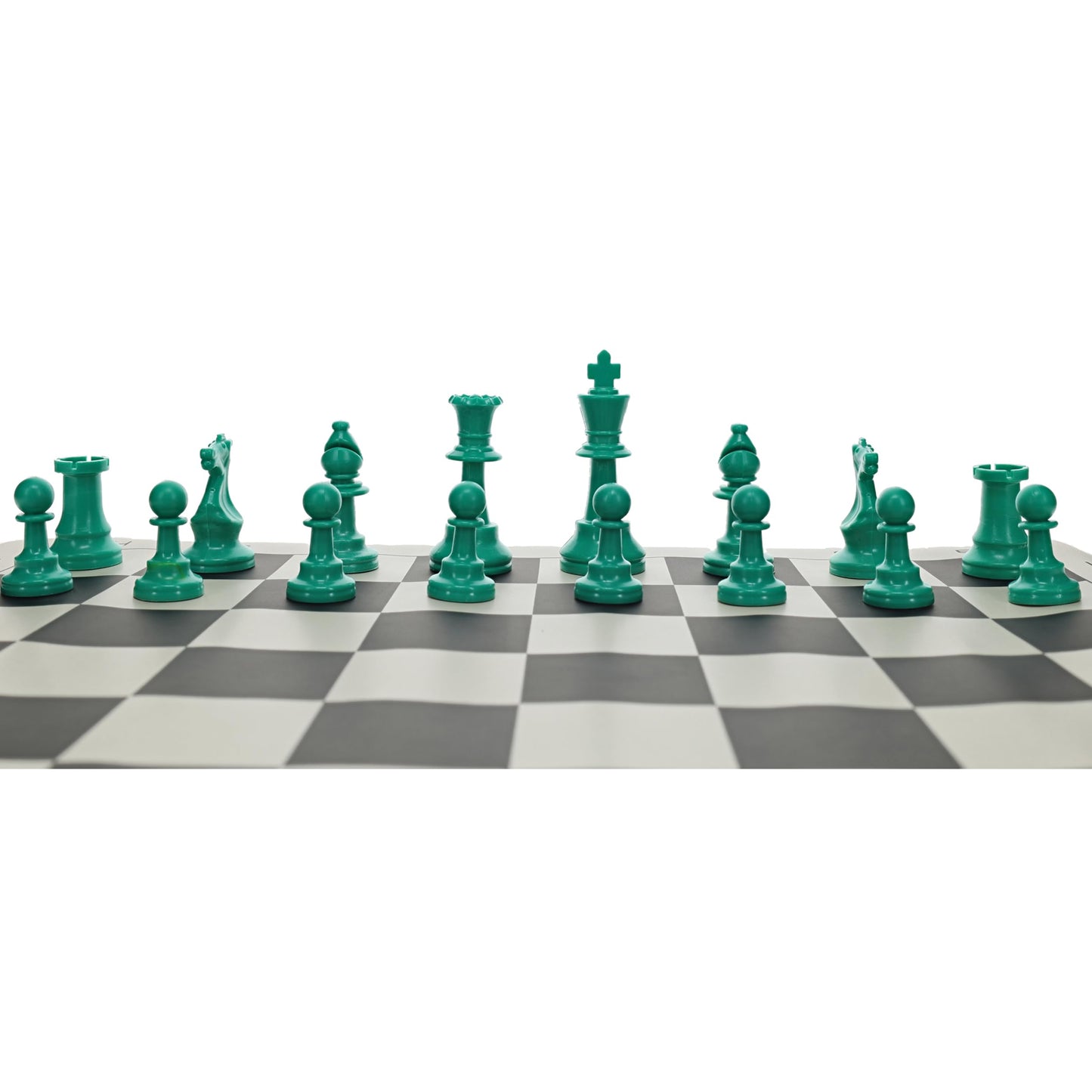 We Games Color Bright Plastic Staunton Tournament Chess Pieces With 3.75 In. King - Half Chess Set Of Chess Pieces Only, Teal Green