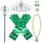 Princess Tiana Dress For Girls Green Fairy Frog Birthday Party Fancy Dresses Halloween Elf Costume Outfits With Accessories (3-4T)