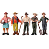 KEYUM Little Farmer Figurines Playset - 5 Piece Set, Hand Painted, Plastic, Style A, Model Farmertoy-165