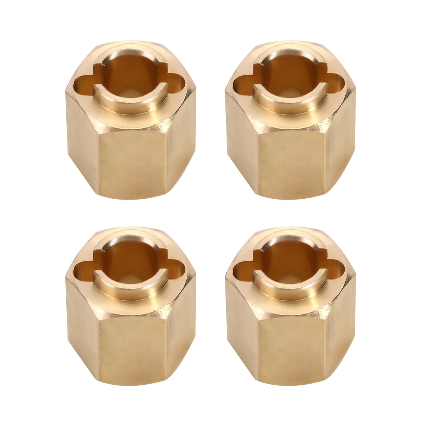 INJORA 9g Brass Wheel Hex Hub 7mm Extenders Adaptor for TRX4M Redcat Ascent18 1/18 RC Crawler Car Upgrade(9g/Total)