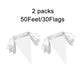 Lybutty 100 Feet White Pennant Banners Flags String Hanging Triangle Bunting Flags,Party Decorations For Grand Opening,Kids Birt