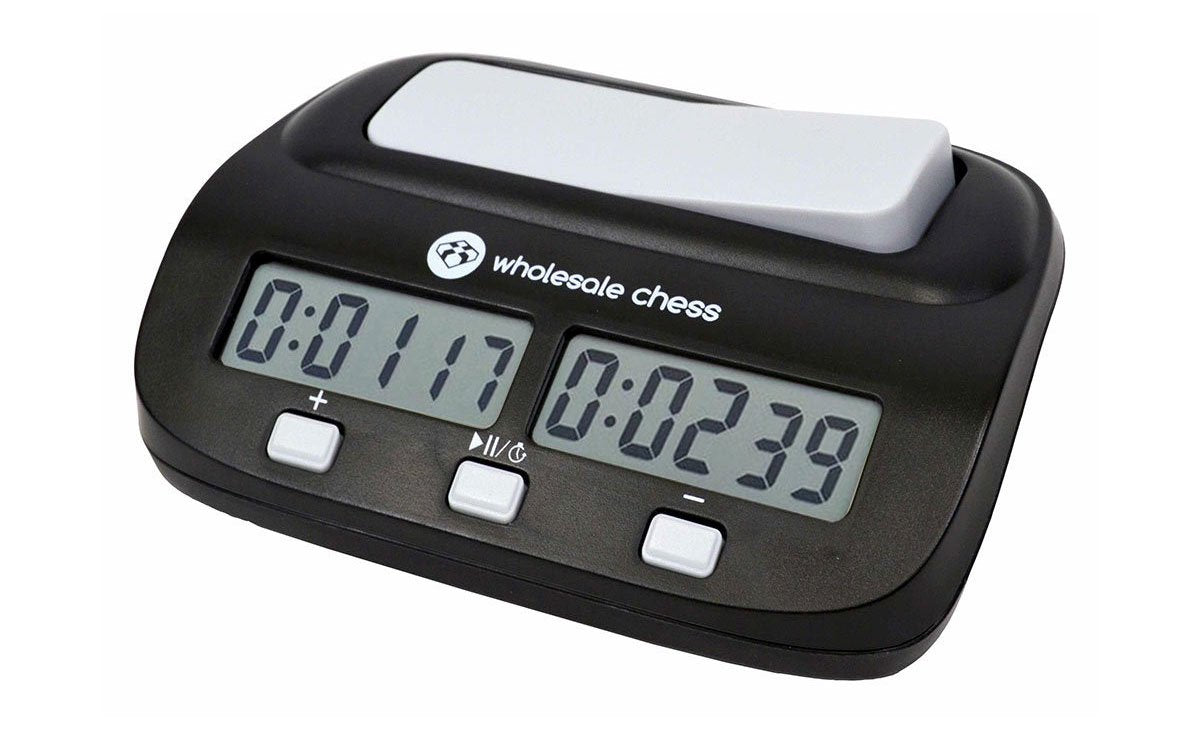 Wholesale Chess Basic Club Complete Chess Set - Green Vinyl with Scorebook and Clock