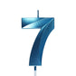 2.76 inch Blue 7 Birthday Candles,3D Number 7th Cake Topper for Birthday Decorations Number 17 27 71 72 73 74 75 76 77 78 79