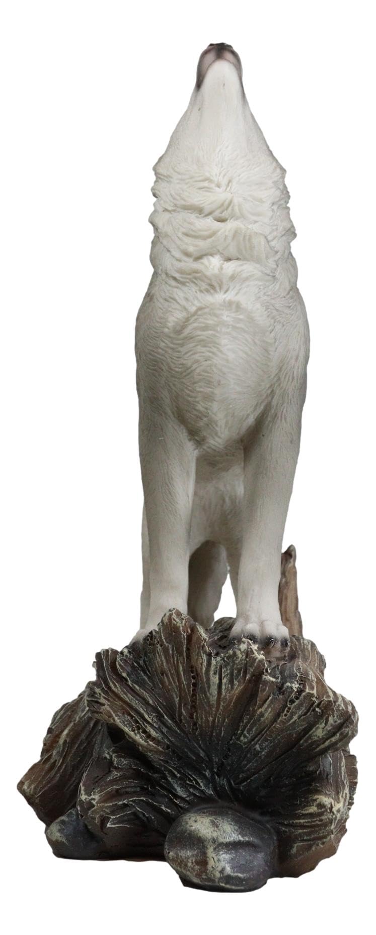 Ebros Gift Large Cries Of The Night Howling Alpha Gray Wolf Statue 12'' Tall Mysterious Moonlight Praying Wolves Totem Spirit Co