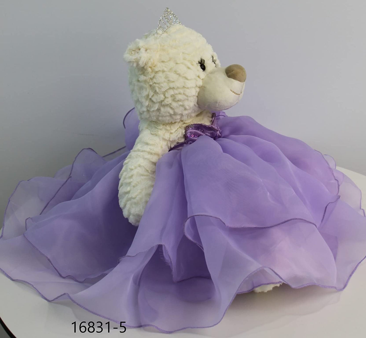 Kinnex 20'' Quince Anos Teddy Bear In Lavender Dress - Collectible Last Doll Centerpiece (B16831-5)