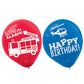 Multicolor First Responders Latex Balloons - 12' (6 Pc) - Perfect For Honoring Emergency Heroes, Parties & Events