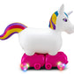 Kid Trax Silly Skaters Unicorn Toddler Foot To Floor Ride On Toy, Kids 1-3 Years Old, Soft And Inflatable, Single Rider, Light Up Led Rollerskates, White (Kt1590)