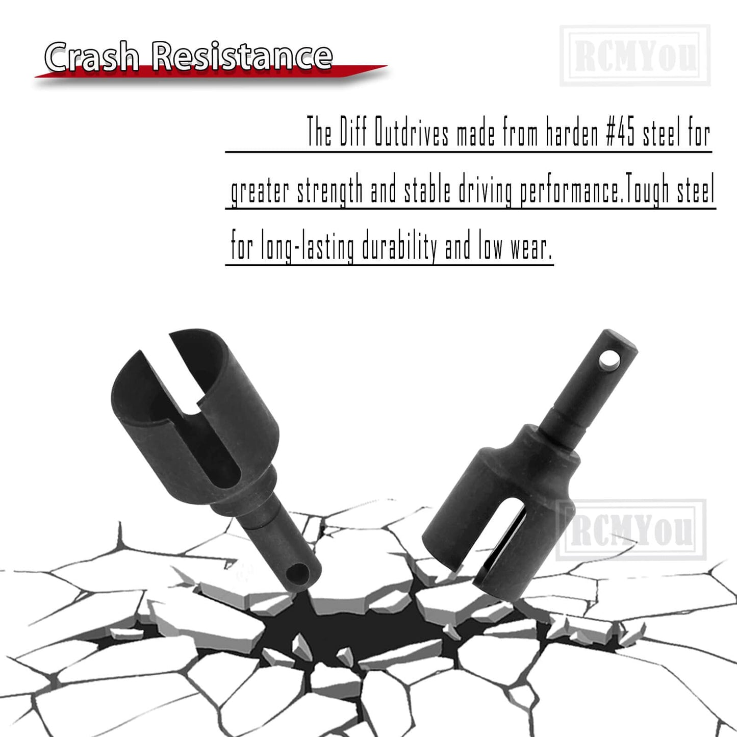 RCMYou Diff Outdrives Upgrades Part for 1/8 ARRMA Kraton Notorious Outcast Talion Typhon 6S BLX 4WD,1/7 Felony Infraction Mojave