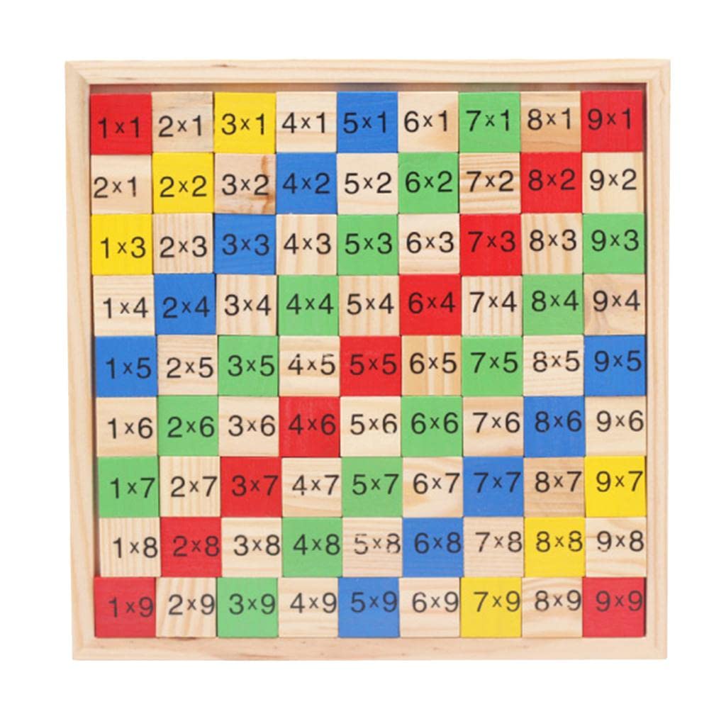 CALANDIS?Mathematics Educational Wooden Toys Multiplication Table Kids Blocks Puzzle | Preschool Toys & Pretend Play