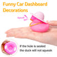 Wonuu Car Accessories Rubber Ducks Dashboard Decorations Rubber Duck Pink Accessories Dashboard Duck Car Decorations Car Ducks For Dashboard Car Duck Car Dashboard Decorations, Hg&Pink-Straw