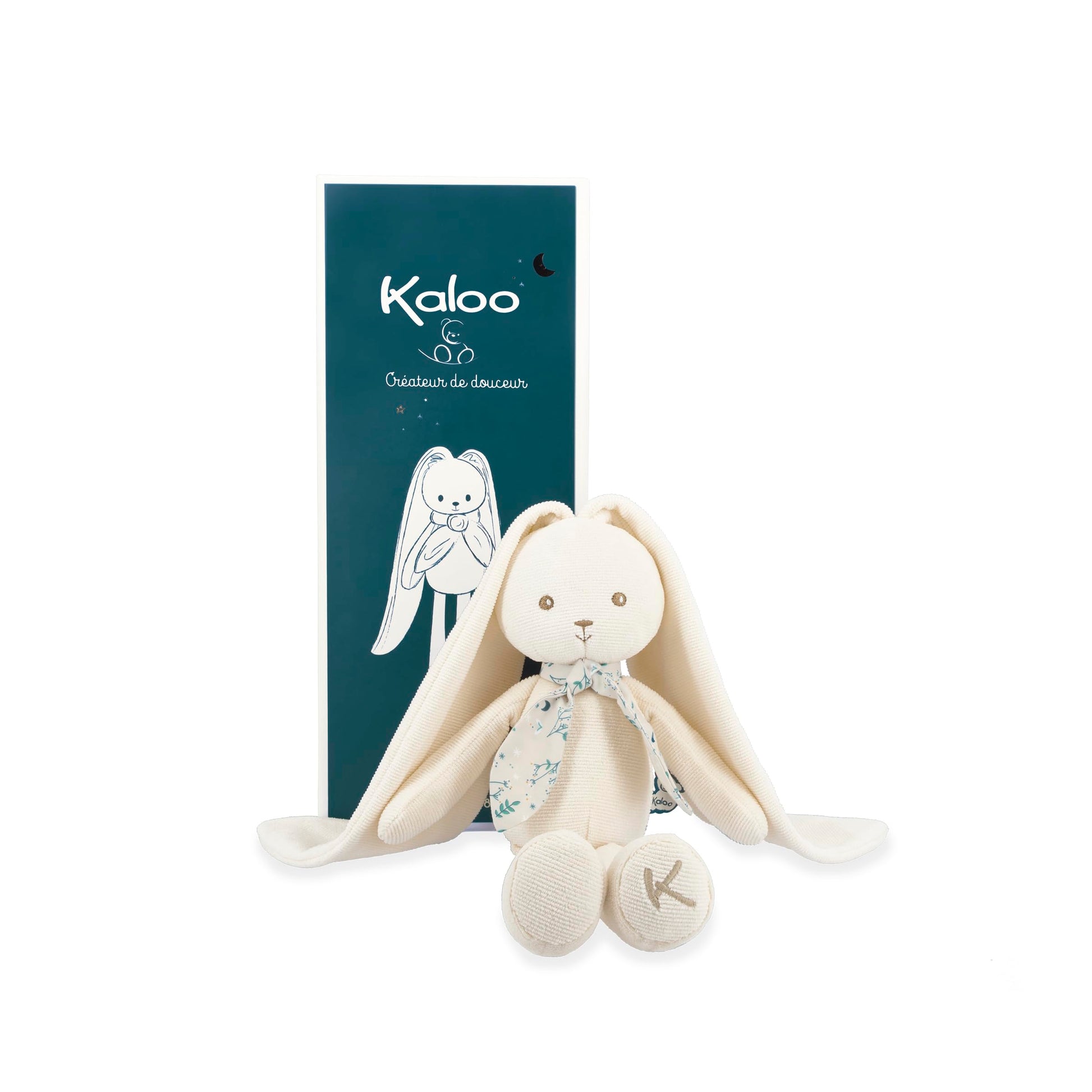 Kaloo Lapinoo My First Friend Corduroy Rabbit - Machine Washable - 10    Tall in Gift Box - Cream Ages 0+ - K969942