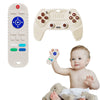 S-Snail-Oo 2-Pack Baby Teether Toys Silicone Toddler, Sensory Toy Chew Toys Educational, Tv Remote Control Shape Teething Toys F