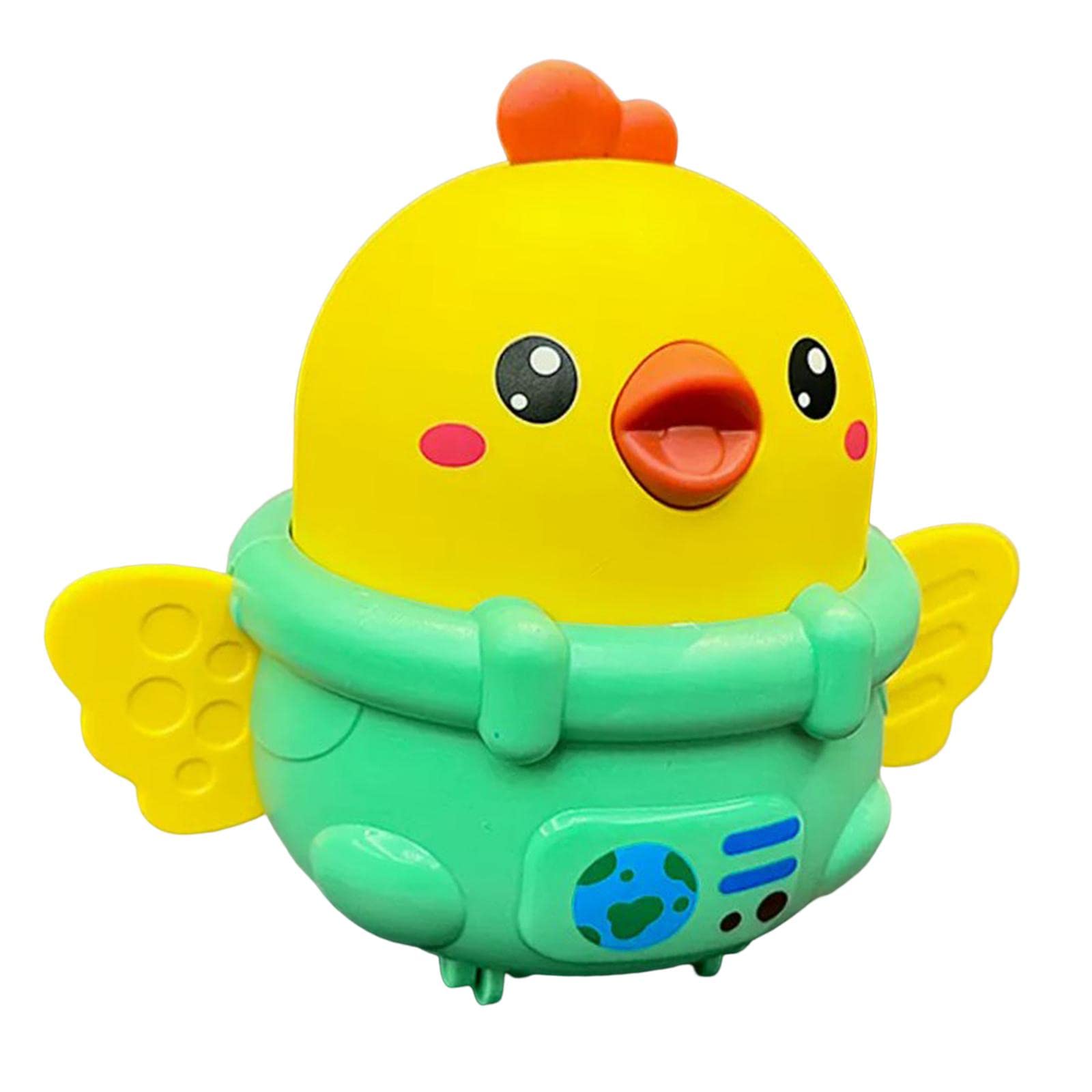 Ilsmysutra Cartoon Press Inertial Toys Space Chicken Educational Toys Pressing Animal Green|Toys For Baby|Developmental Baby Toy