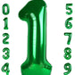 Number Balloon Dark Green 1 Balloon 40 Inch, Wild One Giant Balloons, Baby Girl Boy 1St Birthday Decorations, 1 10 11 16 18 21 B