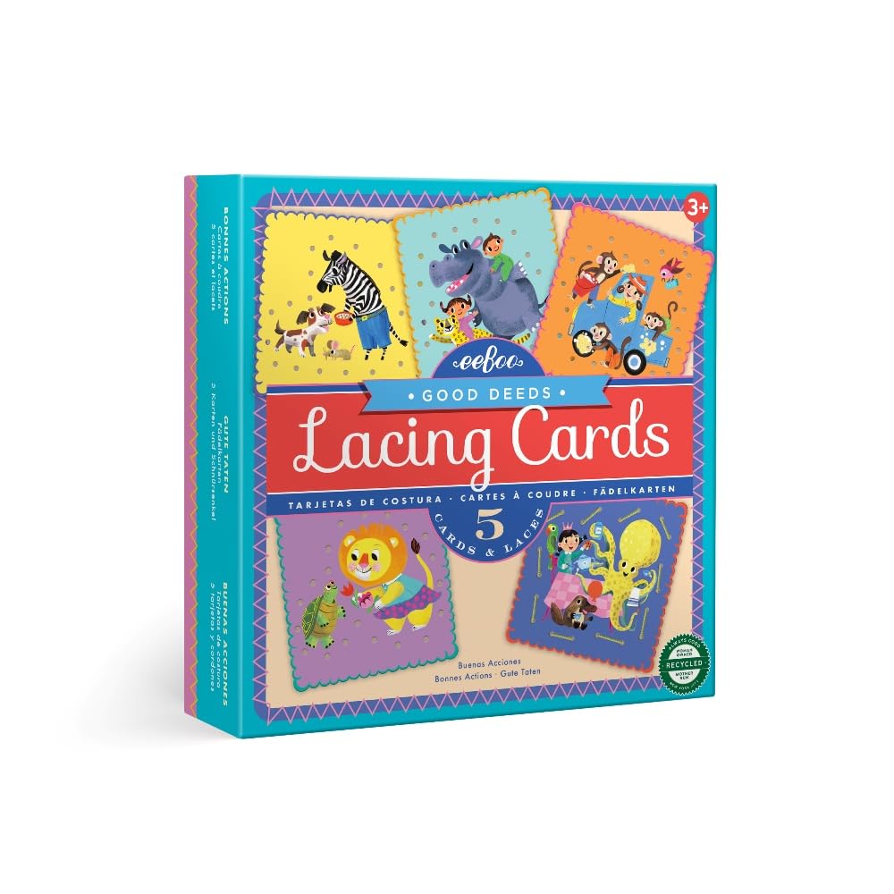Awwbaby Good Deeds Lacing Cards | Games For Kids | Montessori Toys | Montessori Toys For 3 Year Old