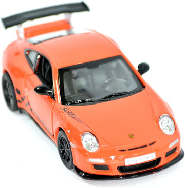KiNSMART Porsche 911 GT3 RS SetOf4 1:36 Scale 5'' Die Cast Model Toy Super Sports Car White/Orange/Silver/Black