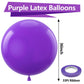 Bezente Purple Giant Balloons - 36 Inch Jumbo Round Latex Balloons, 8 Pack for Birthday, Graduation, Baby Shower, Wedding, Halloween