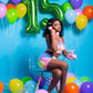 Dark Green Number 5 Balloon 40 Inch For Boy Girl Birthday Party Decorations, Five Year Old Balloon Decorations, 5 15 Number Ball