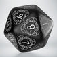 Q-Workshop D20 Level Counter Black & White Die