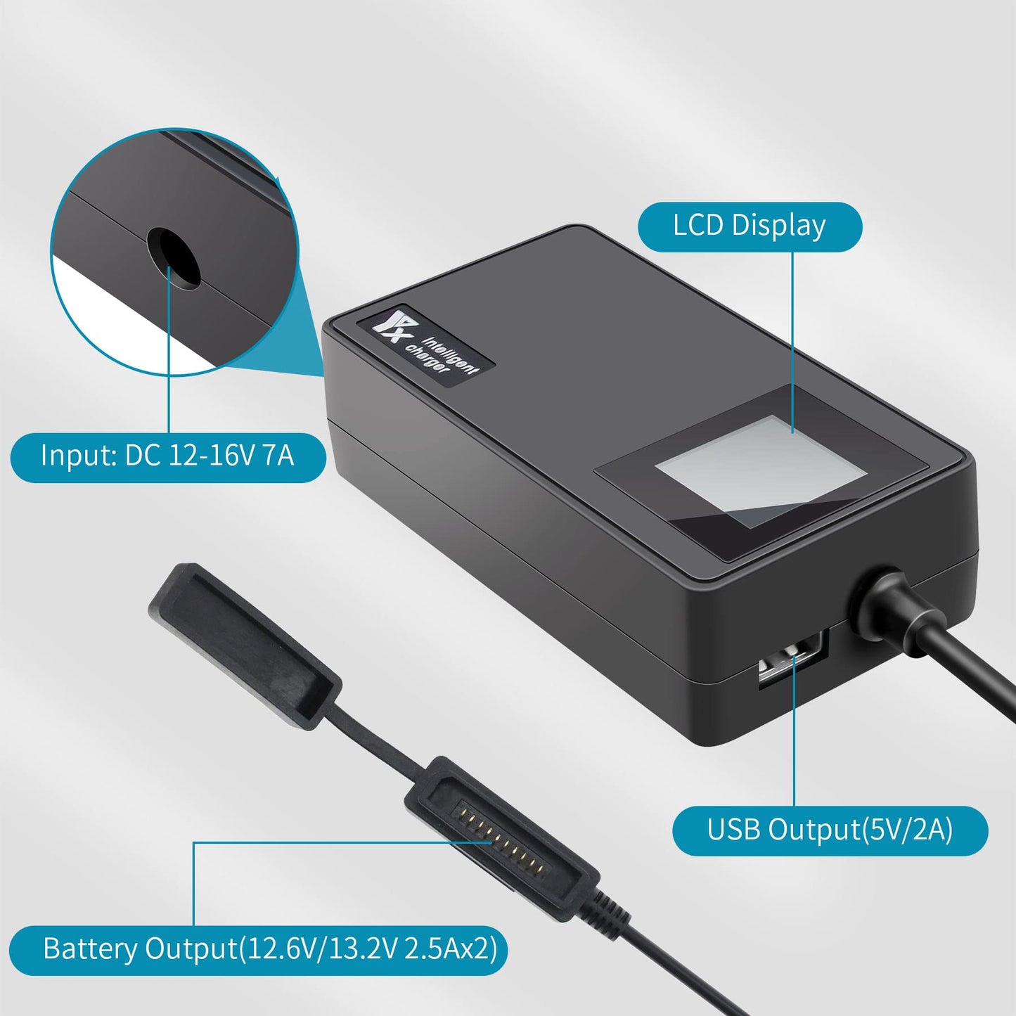 Hanatora LCD Battery Car Charger for DJI Air 2S,Mavic Air 2 Drone, Charge (2xUSB + 1 x Battery),12v Rapid Charging Hub Accessori
