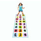 MUREN Jumbo Play Mat 40 x 110 Hopscotch Unique Balancing Count & Jump Hand Feet Twister Game for Family & Kids 3 Yrs to Above 