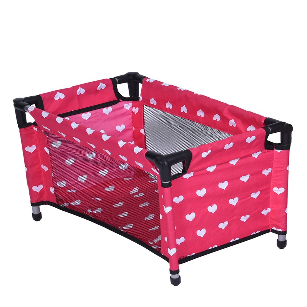 Doll Fold N' Store Pack N' Play - Doll Play Yard With Cute Hearts Design