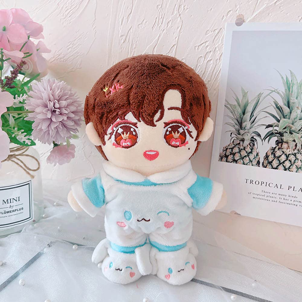 Niannyyhouse Doll Dressup 7.8In/20Cm Plush Doll Clothes Blue Dog Suit Stuffed Figures Toys Accessories
