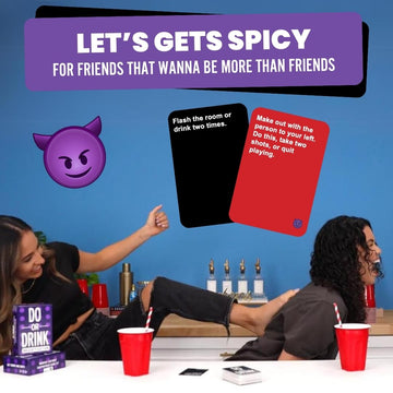 Do or Drink Naughty Edition - The mature-themed Drinking Game for Spicy Situations - Fun Party Games for mature-themeds with 250 Cards - Great for Game Night  Pre Games  After Parties  and More