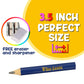 Tinygeeks Jumbo Pencils Hb - New 2024-12 Fat Pencils - Triangle Short Pencils For Kids + Sharpener - Perfect For Preschool, Todd