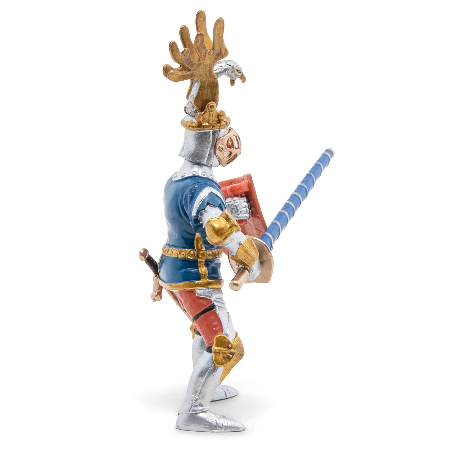 Papo -Hand-Painted - Figurine -Medieval-Fantasy -Blue Knight Fleur De Lys -39788 - Collectible - For Children - Suitable For Boys And Girls - From 3 Years Old