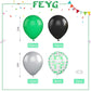 Green And Black Balloons,60 Pcs 12 Inches Matte Dark Green Metallic Silver Matte Black Balloons Confetti Balloons For Baby Birth