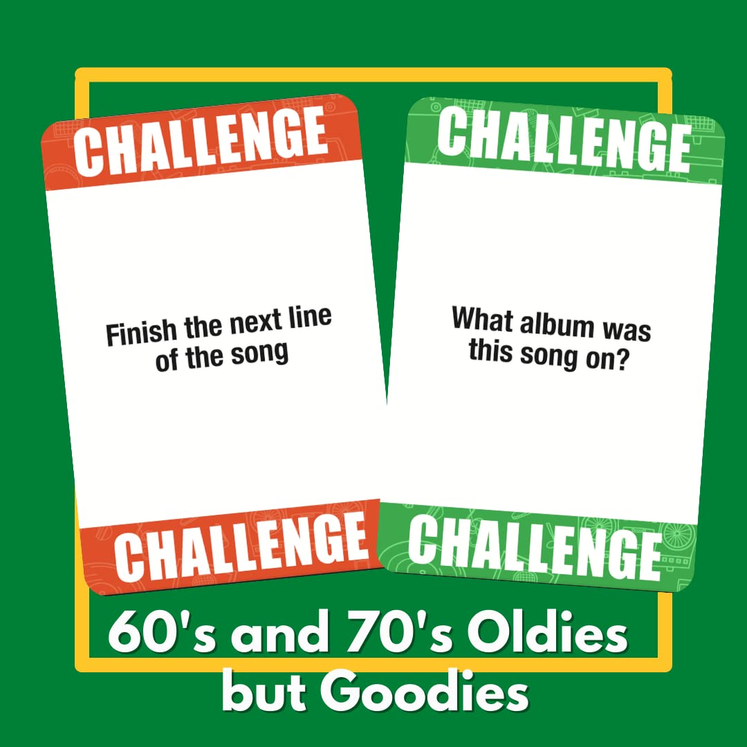 Lyrically Correct Music Trivia Card Game | Multi-Generational Family Gatherings  mature-themed Game Night and Fun Trivia (60's and 70's Oldies but Goodies)
