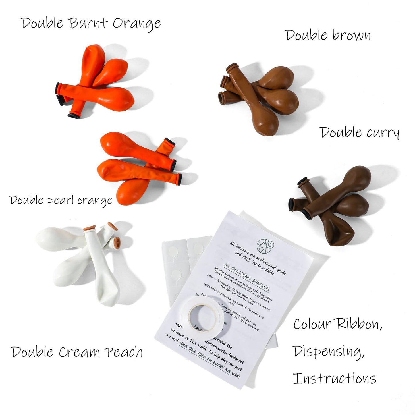 129Pcs Burnt Orange Balloons Terracotta Balloon Arch Kit Rust Balloons Fall Balloon Arch Kit Double Stuffed Cream Peach Balloon