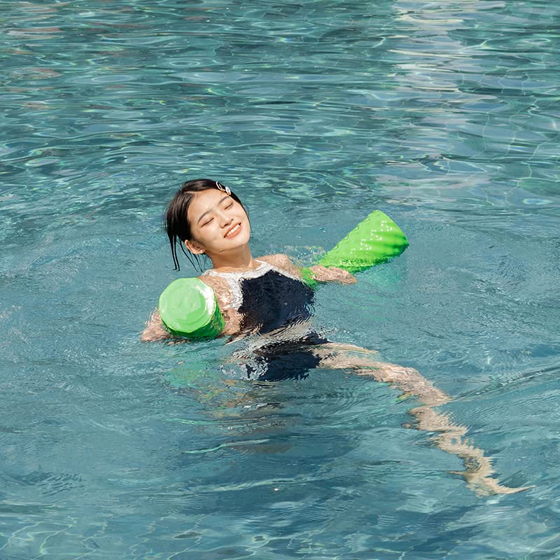 IMMERSA Jumbo Swimming Pool Noodles  enhanced Soft Water-Based Vinyl Coating and UV Resistant Foam Noodles for Swimming and Floating  Lake Floats  Pool Floats for mature-themeds.(Green)