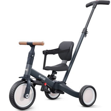 newyoo Tricycle for Toddlers 1-3, Toddler Bike, Trike with Push Handle, Perfect Boys and Girls Birthday Gift and Toys, Balance B