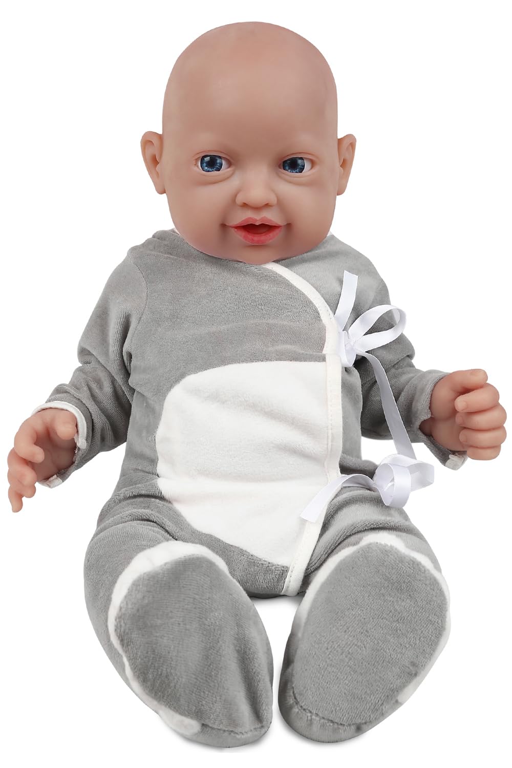 Vollence 10'' Full Silicone Baby Dolls Realistic, Not Vinyl Dolls, Real Lifelike Realistic Newborn Silicone Baby Doll For Child
