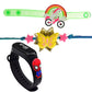 Brown Leaf Pack Of 3 New Kids Rakhi Lighting Wristband With Cartoon Watch For Little Brother Sister Rakshabandhan Favor (Design 