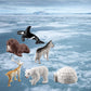 Natureman Mini Arctic Animals Toys Set 10Pcs Polar Animal Figurines Toy Play Setincludes Polar Bear Seal Reindeer Wolf Rabbit Ar