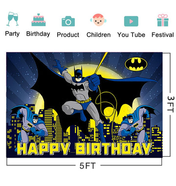 Hero Backdrop for Birthday Party Decorations Blue Background for Baby Shower Party Cake Table Decorations Supplies Superhero The